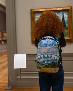 THE MET VAN GOGH WHEAT FIELD WITH CYPRESSES BACKPACK