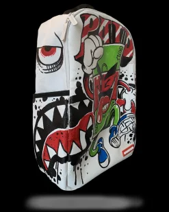 THE SPRAYGROUND DIY WHITE BACKPACK (VEGAN LEATHER & INNER MONEY LINING) & MARKERS INCLUDED