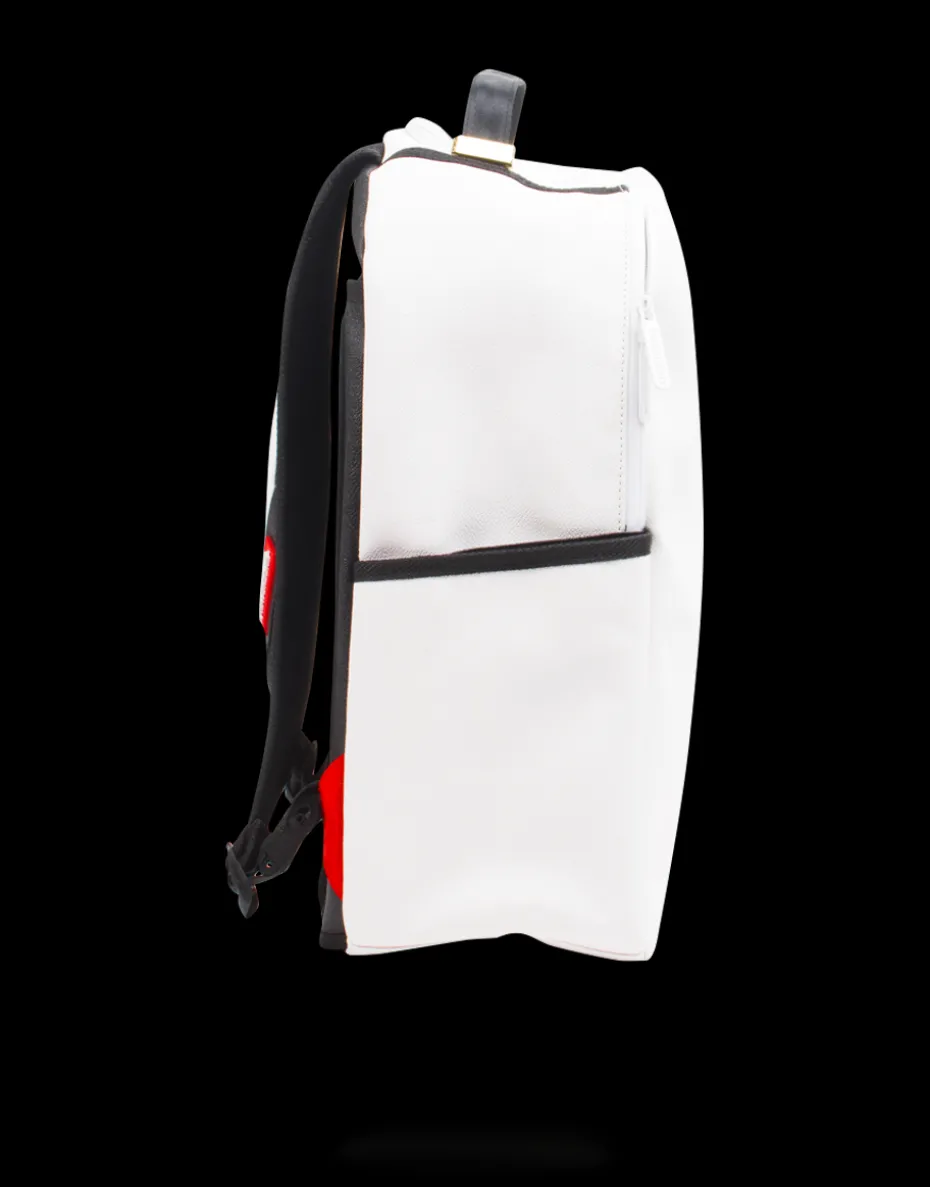 THE SPRAYGROUND DIY WHITE BACKPACK (VEGAN LEATHER & INNER MONEY LINING) & MARKERS INCLUDED