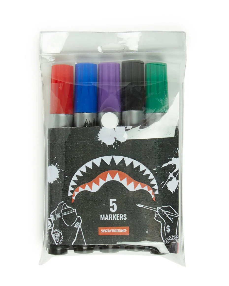 THE SPRAYGROUND DIY WHITE BACKPACK (VEGAN LEATHER & INNER MONEY LINING) & MARKERS INCLUDED