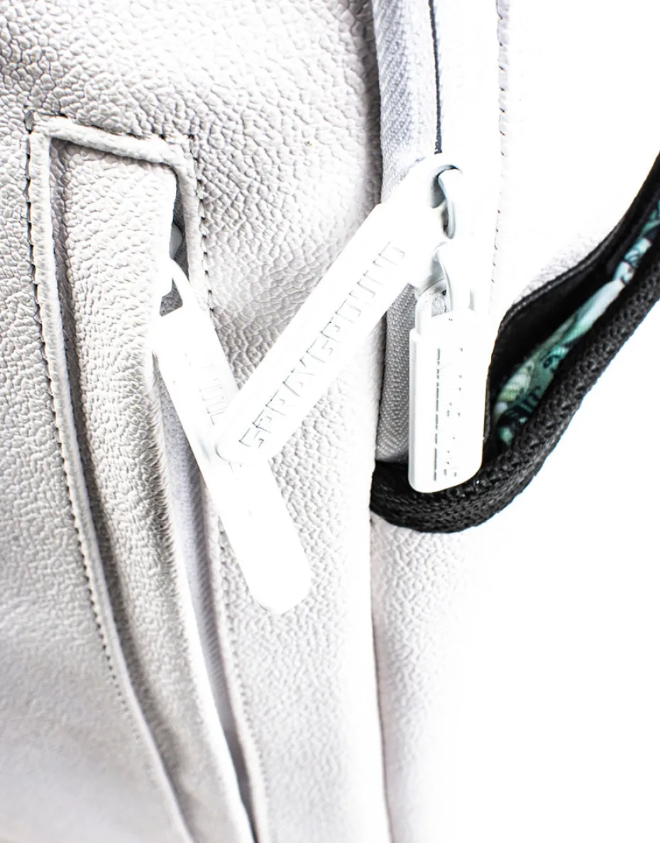 THE SPRAYGROUND DIY WHITE BACKPACK (VEGAN LEATHER & INNER MONEY LINING) & MARKERS INCLUDED