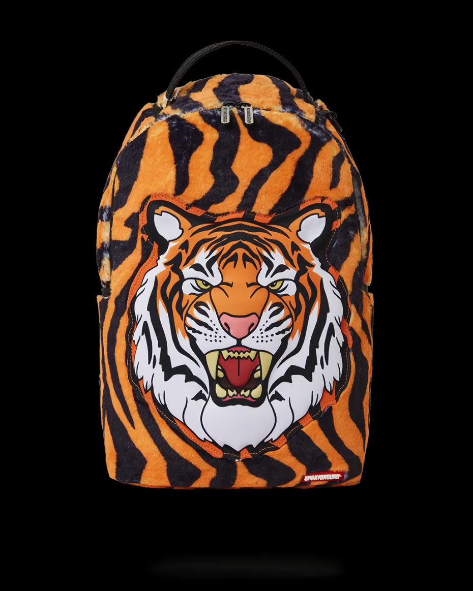 TIGER COZY VELOUR FUR BACKPACK