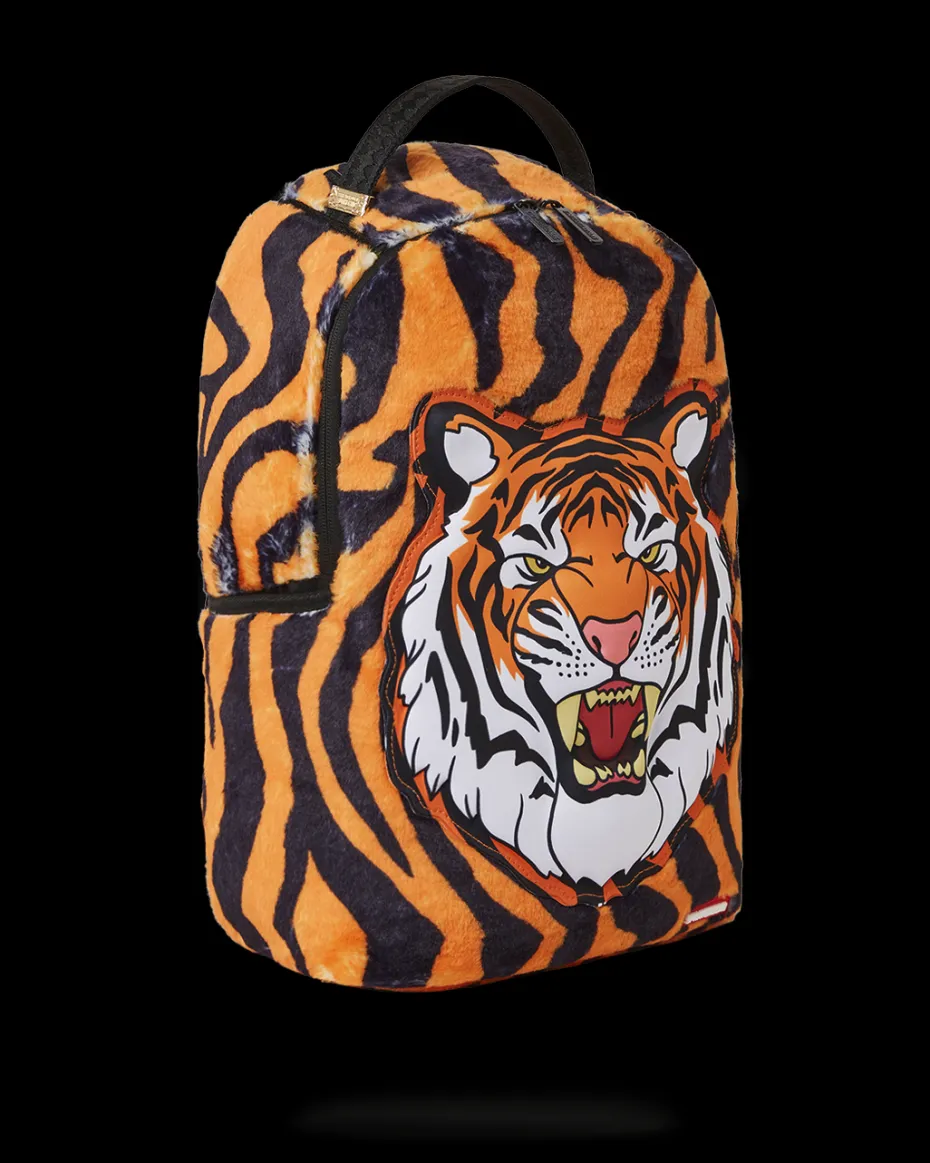 TIGER COZY VELOUR FUR BACKPACK