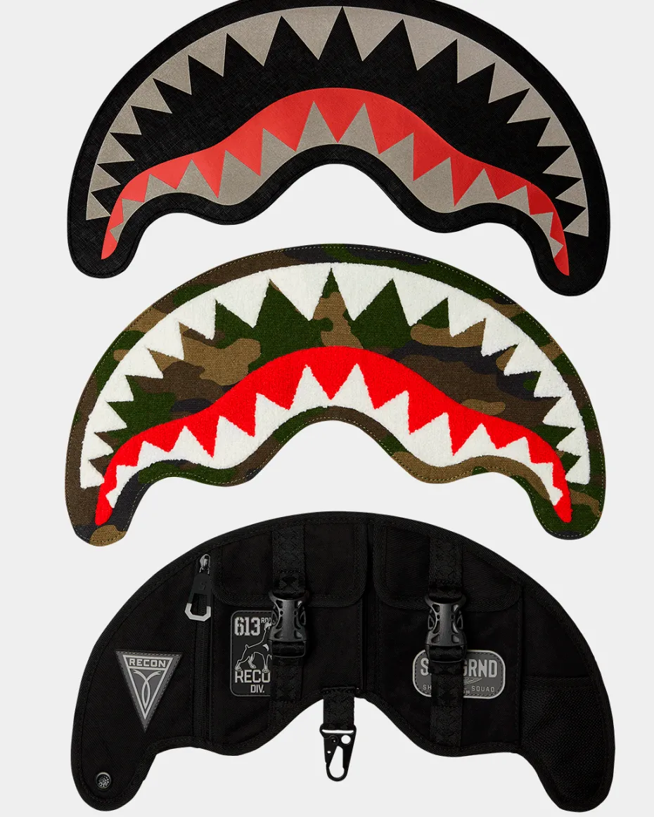 VELCRO SHARK - 3 INTERCHANGEABLE SHARKS BACKPACK (DLXV)