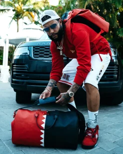 VERTICAL SHARK CUT & SEW DUFFLE