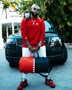 VERTICAL SHARK CUT & SEW DUFFLE