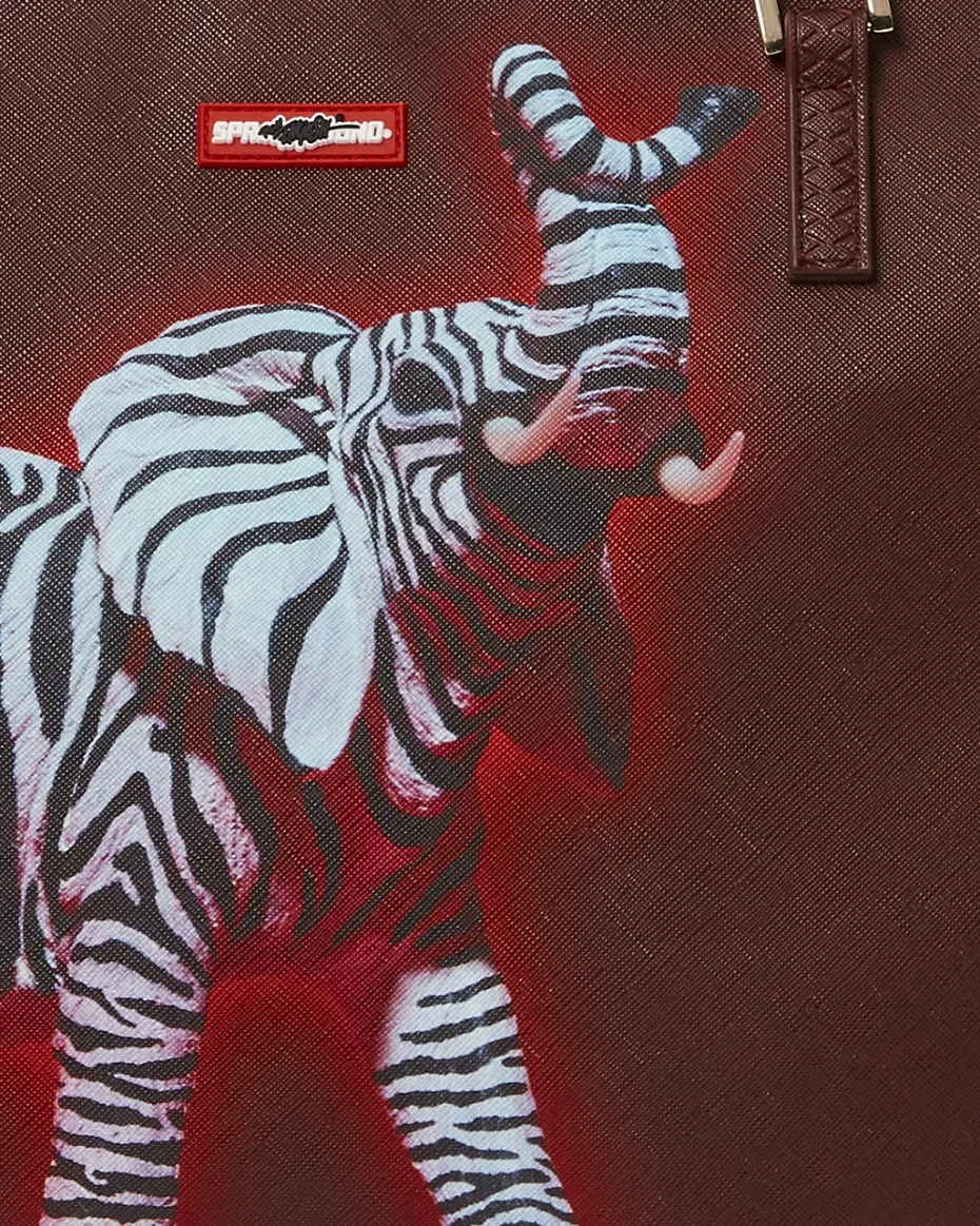 ZEBRA ELEPHANT RON ENGLISH COLLAB TOTE